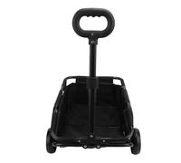 Focket Corredor para Mascotas para Perros de Gatos, 4 Ruedas Plegables Cochecito Corredor con Ajustable para Pequeños Perros Medianos y Gatos (BLACK)