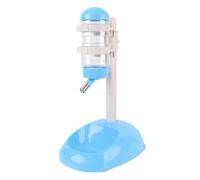Focket Dispensador de Agua de Pie, Comederos de Agua Automáticos con Soporte Desmontable y Altura Ajustable de Gancho, sin Tazones de Pie Duraderos Estables de Goteo (Blue)