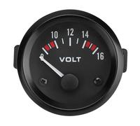 Focket Dispositivo de Medición de un Volte de 12 Voltímetro Auto Universal de Calidad Premium, Probador de Tensión Operativa Fácil para el Suministro de Vehículos, 52 Mm de Diámetro, Se Ajusta a la