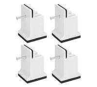 Focket Elevadores de Cama, 4 Piezas Elevadores de Muebles de Alta Resistencia con Abrazadera de Tornillo Ajustable, de Sofá con Protección de Piso de Goma para Camas, Escritorios, Sofás, Mesas y