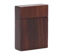 Focket Estuche para Púas de Guitarra, Caja de Púas, Textura Vintage de Madera de Nogal Negro para Viajes (Sin selección)