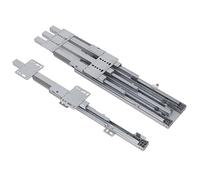 Focket Guías para Cajones, Capacidad de Carga de 60 Kg Guías para Cajones de Alta Resistencia con Cierre Suave, para de Montaje Inferior con Amortiguación Superior e Inferior de Acero Laminado en