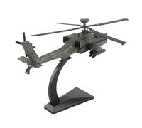 Focket Helicóptero Fundido a Presión, Efectos de Luz de Sonido, Rotación Manual de Hélice, Juguete de Helicóptero Militar, Modelo de Apache con Soporte de Exhibición de Construcción de Aleación para