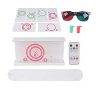 Focket Herramientas de Visión, 6 Tarjetas de Entrenamiento Estéreo Rojas y Verdes con Película de Interferencia para Mayor Dificultad, Gafas de Corrección de Visión con Tabla de Prueba LED de Baja
