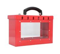 Focket Kit de Etiquetado de Bloqueo, Caja de Candado de Grupo de Seguridad Portátil de 12 Cerraduras de Acero de Alta Resistencia con Panel Acrílico de Gestión Visual para Reparación de