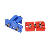 Focket Kit de Plantilla de 3 en 1 Hoyo, Localizador de Perforación de Guía de Perforación Ajustable con Diseño de Autocentring para Carpintería y Fabricación de Muebles para el Hogar