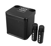 Focket Máquina de Karaoke con 2 Micrófonos, Altavoces de Karaoke Portátiles Inalámbricos Bluetooth, Potente Subwoofer Mini Máquina de Karaoke Altavoz para Todos los Teléfonos