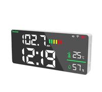 Focket Medidor de Nivel de Sonido, Pantalla LED Grande 4 en 1, Medidor de Decibelios, de Ruido con WiFi y Conectividad de Aplicación para Aula, Hogar, Oficina, Biblioteca, Estudio