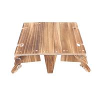 Focket Mesa de Picnic Plegable de Madera, 2 en 1, Convertible, con Bandeja Grande y Soporte para Copas de Vino, Ideal para Acampar, Patio y reuniones. (Color de carbón)