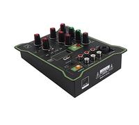 Focket Mezclador de DJ, Chip de Efectos Digitales de 5 Canales Plug and Play Mezclador de Audio USB Compatible con Bluetooth, Mini con Pantalla LED para Grabación Profesional Transmisión de Fiestas