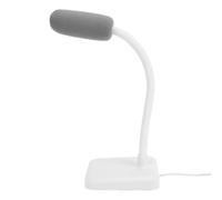 Focket Micrófono de Computadora Omnidireccional con Cancelación de Ruido, Sonido de Alta Fidelidad y Silencio con un, Micrófono de Escritorio de Cuello de Cisne Flexible Ajustable para