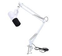 Focket Micrófono para Juegos, Micrófono Dinámico RGB para Podcast, USB con Brazo Articulado, Botón de Silencio, Conector para Auriculares de 3,5 Mm para Transmisión de Podcasts y Grabación de Música