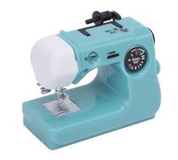 Focket Mini Máquina de Coser, Plástico Compacto de Plástico Lindo Azul de Costura Pequeña con Diseño de Casas de Juegos para Decoración de la Habitación Juguetes Coleccionables