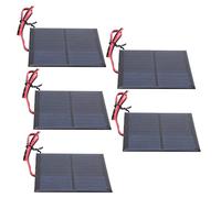Focket Mini Paneles Solares, 0,88 W DC5,5 V, Panel Solar de 5 V, Alta ajo Rendimiento de Luz, Kit de Proyecto de Solar con Cable Rojo Negro de 30 Cm para Proyectos de Bricolaje, Kits de