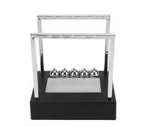 Focket Newtons Cradle, Luz LED, 15 Bolas de Equilibrio de 20 Segundos, Juguetes de Escritorio Ejecutivo con Base Negra para Oficina, Hogar, Alivio del Estrés, Aprendizaje de Física
