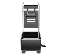 Focket Organizador de Fregadero de 2 Niveles con Agujeros y Ganchos Autodrenantes, Soporte de Esponja para Fregadero de Cocina, Almacenamiento de Encimera de Metal para Cepillo de Esponja, Paño de