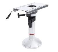 Focket Pedestal para Asiento de Barco, Ajustable, Mecanismo Deslizante de 17 a 24 Pulgadas, Rango de 7 Pulgadas, Base para Asiento de Barco con Placa de Montaje de Extraíble para Barcos de Pesca,