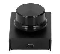Focket Perilla de Control de Volumen USB, Perilla de Volumen de Computadora de Silencio de un Botón de Alta Sensibilidad de 16 MHz, Controlador Multimedia con Cable USB Reemplazable, Carcasa