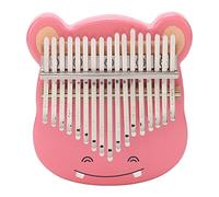 Focket Piano de Pulgar Kalimba, Construcción de Madera de Arce de 17 Teclas, Cuerpo en Forma de Oso, Teclas de Acero Al Carbono con Estuche Protector, Guía de Estudio y Bolsa de Almacenamiento para
