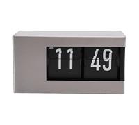 Focket Reloj de Escritorio Clásico Mecánico Retro con Pantalla de 12 Horas Am/PM, Iluminación LED Integrada y Funcionamiento a Pilas. Ideal para la Decoración del Hogar y la Oficina (Silver)