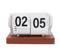 Focket Reloj Retro con Tapa, Diseño Mecánico con Dígitos Grandes, (White)