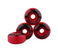 Focket Ruedas de patineta Longboard, 52 mm x 30 mm 3 Piezas duraderas Ruedas de monopatín Longboard, para DIY Patinetas eléctricas(Rojo)