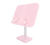 Focket Soporte de Libros para Leer, Ajustable con Clips de Página para Libros de Texto Músicos Partidos de Música Revistas de Recetas (Rosado)
