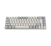 Focket Teclado de Juego con Cable, 60% de Teclado de Juego Mecánico Iluminación RGB Reacción Rápida Cómoda Mini Teclado de la Oficina con Cableas Portátiles Light Up Keyboard(Bloque de Color Gris)