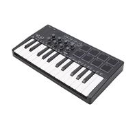 Focket Teclado MIDI, 25 Teclas con Detección de Fuerza, 8 Pads Retroiluminados RGB, 8 Perillas, 2 Tiras Táctiles, con Conectividad Inalámbrica, para Producción Musical Live FL Studio