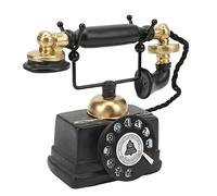 Focket Teléfono Antiguo, Teléfono Vintage de Resina Retro de 7,1x6,3x3,1 Pulgadas, Accesorio Giratorio para con Cafetería, Bar, Tienda, Ventana, Estudio en el Hogar, Decoración de Escritorio