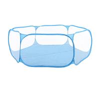 Focket Valla de Perros Plegable, Pet Playpen con Malla Transparente para Uso Al Aire Libre (Blue)