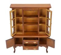 Fockety 1:12 Muebles en Miniatura de Casa de Muñecas, Estantería de Madera de Madera Aparente Estantería Organizador de Estanterías, Estantes de Almacenamiento de Gabinete para Muebles