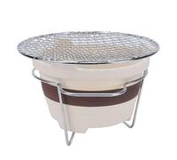 Fockety 1 Juego de Parrilla Interior, Parrilla Hibachi, Estufa de Barbacoa Al Aire Libre de Gas de Carbón Interior, Accesorios de Cocina Al Aire Libre, Estufa de Arcilla Vieja