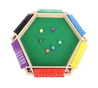 Fockety 2-6 Jugadores Cierra la Caja Juego de Dados, 6 Caras 10 Números Juego de Madera para Cerrar la Caja de Matemáticas de Mesa de Tablero de Madera de Matemáticas de