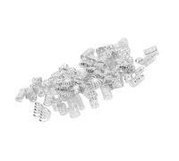 Fockety 200 Uds Anillos para el Cabello Ahuecan las Cuentas Elegantes para Rastas de Pelo Fáciles de Usar para una Apariencia Atractiva Aleación (SILVER)