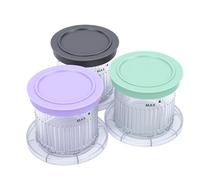 Fockety 3 Vasos para Helado con Tapa para Postres Caseros, Moldes para Paletas de Helado, sorbetes, batidos y yogur, Contenedores para Congelar y Compartir en Fiestas Familiares