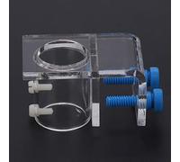 Fockety Accesorio de Tubo de Agua Acrílico Duradero con Tornillos, Evita Caídas, Orificios Simples/dobles, Color Transparente, Ideal para Peceras y Tanques de Filtro, Tubos de Menos de 1 Pulgada, (#2)