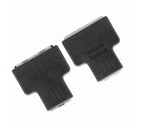 Fockety Acoplador de Cable Adaptador de Cable Ethernet Compacto Divisor LAN para Puertos Duales de de Internet, Interfaz Hembra RJ45, Fácil de Usar, Paquete de 2 (Black)