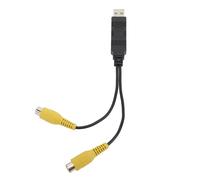 Fockety Adaptador de Salida de Vídeo USB a CVBS, Adaptador Convertidor de Audio y Vídeo HD CVBS para Vehículo, Salida AV de Radio de Coche a Reposacabezas y Pantalla de Techo