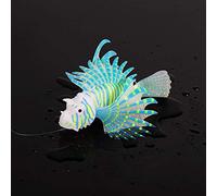Fockety Adorno de Acuario de León Que Brilla en Silicona Suave para Agregar Efectos de Iluminación Decoración de Acuario para Tema Colorido (Blue)