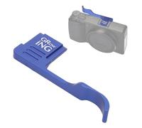 Fockety Agarre de Pulgar para Cámara, Agarre de Pulgar Antideslizante con Tapa de Zapata para Cámara GR III GRIIIX Soporte de Pulgar de Aleación de Aluminio para Cámara para Fácil (Blue)