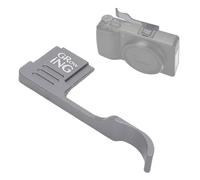 Fockety Agarre de Pulgar para Cámara, Agarre de Pulgar Antideslizante con Tapa de Zapata para Cámara GR III GRIIIX Soporte de Pulgar de Aleación de Aluminio para Cámara para Fácil (Gray)