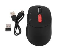 Fockety AI Voice Mouse, Mouse de Computadora Inalámbrico con Micrófono Incorporado para Chatgpt, Traducción de Tipificación de Voz, Transcripción en Tiempo Real, 3 Dispositivos, Diseño (Black)