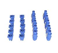 Fockety Audiophile Class Conector de Aviación de 3 Pines con Altavoz LED de Pantalla Grande 20 A, 10 Juegos de Cable de Alimentación de Luz de Escenario Profesional para Iluminación de Haz, Fuente