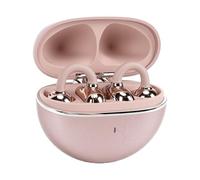 Fockety Auriculares con Clip, Auriculares inalámbricos BT 6.0 con micrófono con cancelación de Ruido, 40 Horas de autonomía, Resistencia al Agua IPX7, para Personas Que Llevan Gafas (champán Dorado)