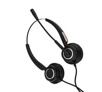 Fockety Auriculares Telefónicos USB con Cancelación de Ruido, Súper Duraderos, Comunicación Estable, Cable Largo, Gris