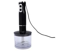 Fockety Batidora de mano 4 en 1, 400 W, de acero inoxidable, portátil, con picadora, vaso medidor y batidor. Potente batidora eléctrica de varilla para sopas, batidos y purés (Enchufe de la UE)