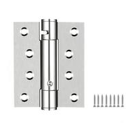 Fockety Bisagras puerta ocultas, 3 bisagras acero inoxidable 4 pulgadas con rodamiento bolas para un funcionamiento suave y silencioso, acabado plateado mate a prueba huellas dactilares