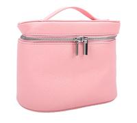 Fockety Bolsa de Maquillaje de Viaje, Bolsa de Cosméticos con Divisores Extraíbles y Bandas Elásticas, Organizador de Maquillaje de PU para Mujer, de Aseo Impermeable con Asa para