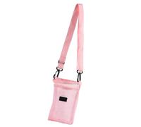 Fockety Bolsa Portadora de Botellas de Agua, Correa de Hombro Ajustable Ligera con Cinta de Malla de Malla con Bolsillo Lateral para Tarjetas de Llaves de Teléfono, para Caminar para (PINK)
